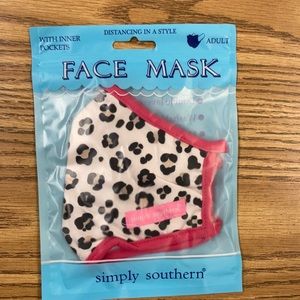 Simply Southern face mask adult leopard print